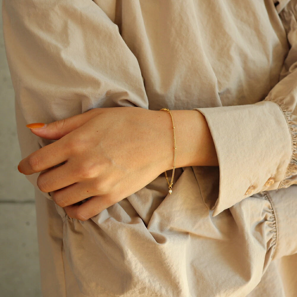 N015 stainless delicate pearl bracelet