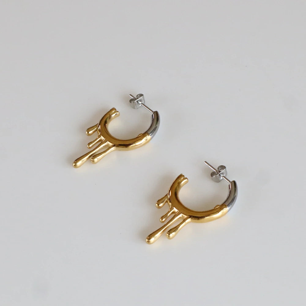 P118 stainless dripping circular bicolor pierce