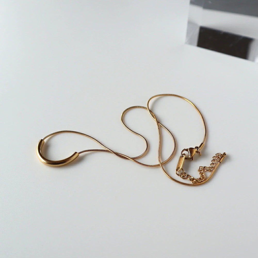 N057 stainless tube curve pendant