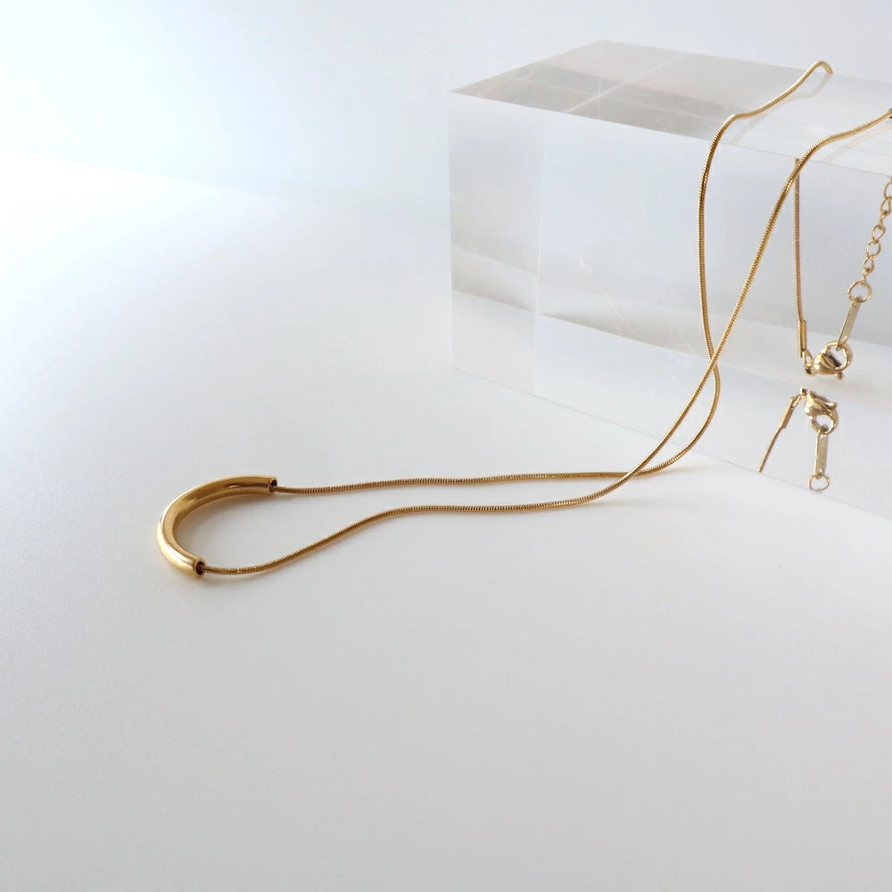 N057 stainless tube curve pendant