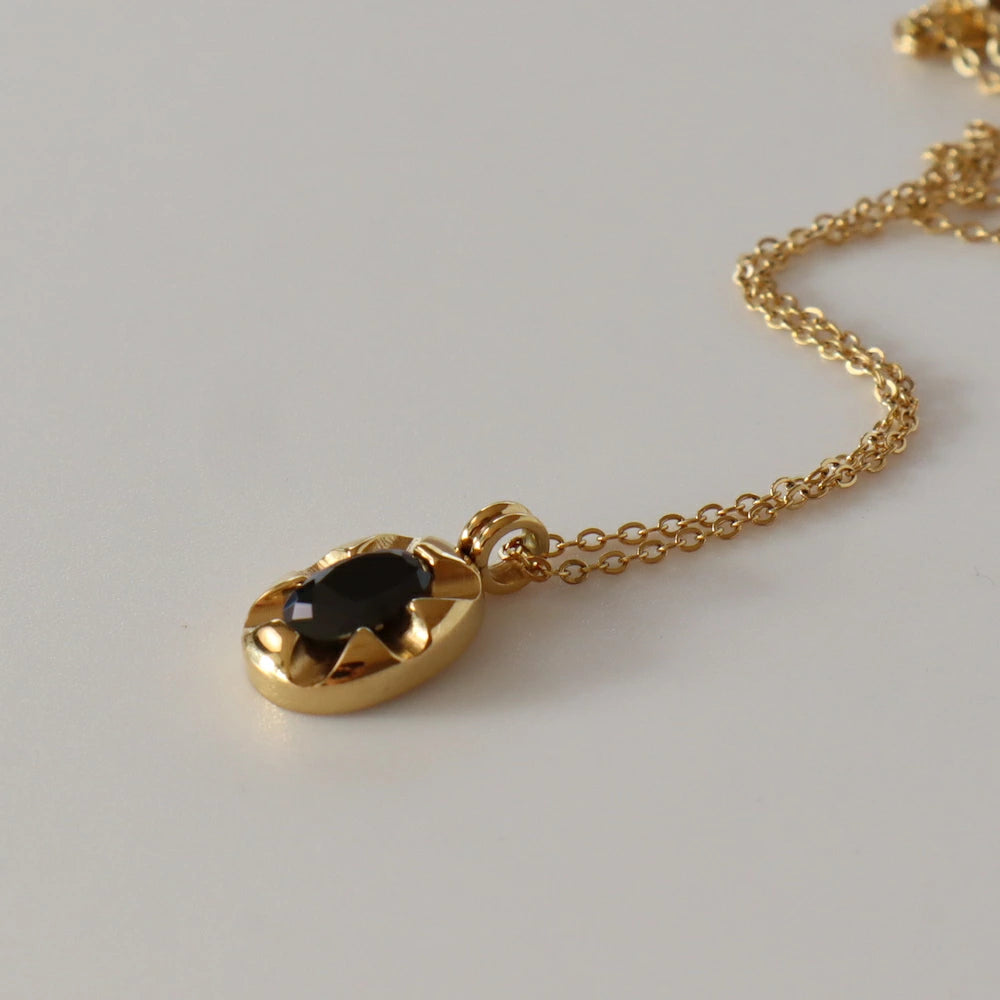 N066 stainless unique black pendant