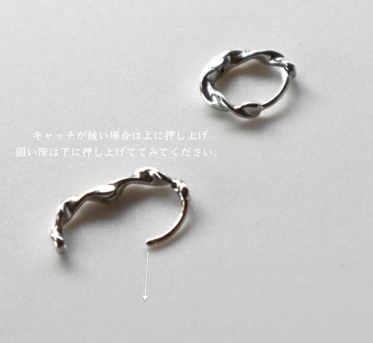 P166 silver925 twist hoop minimum pierce