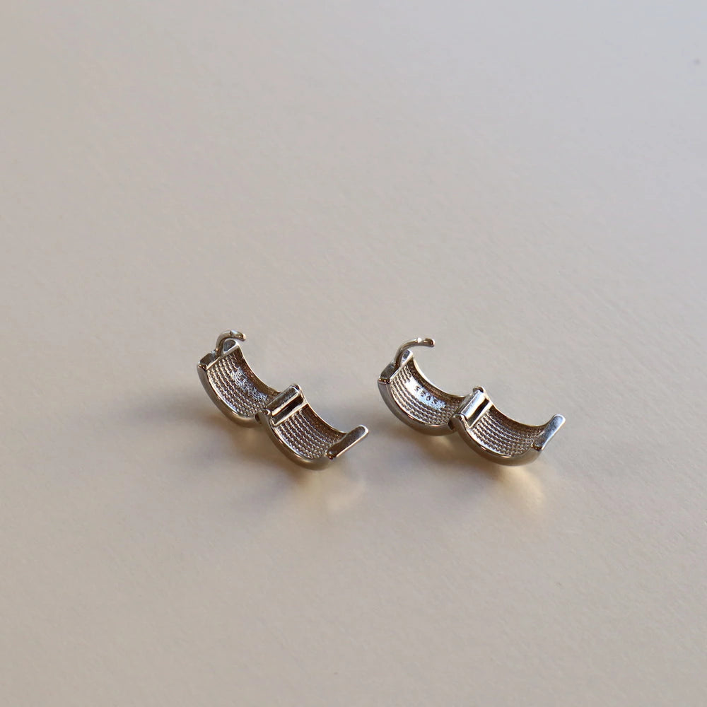 P001 silver925 flat hoop pierce