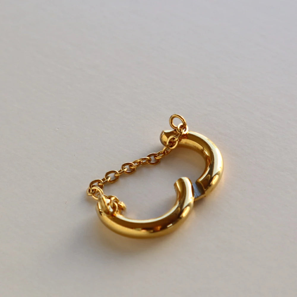 C008 stainless joint chain earcuff