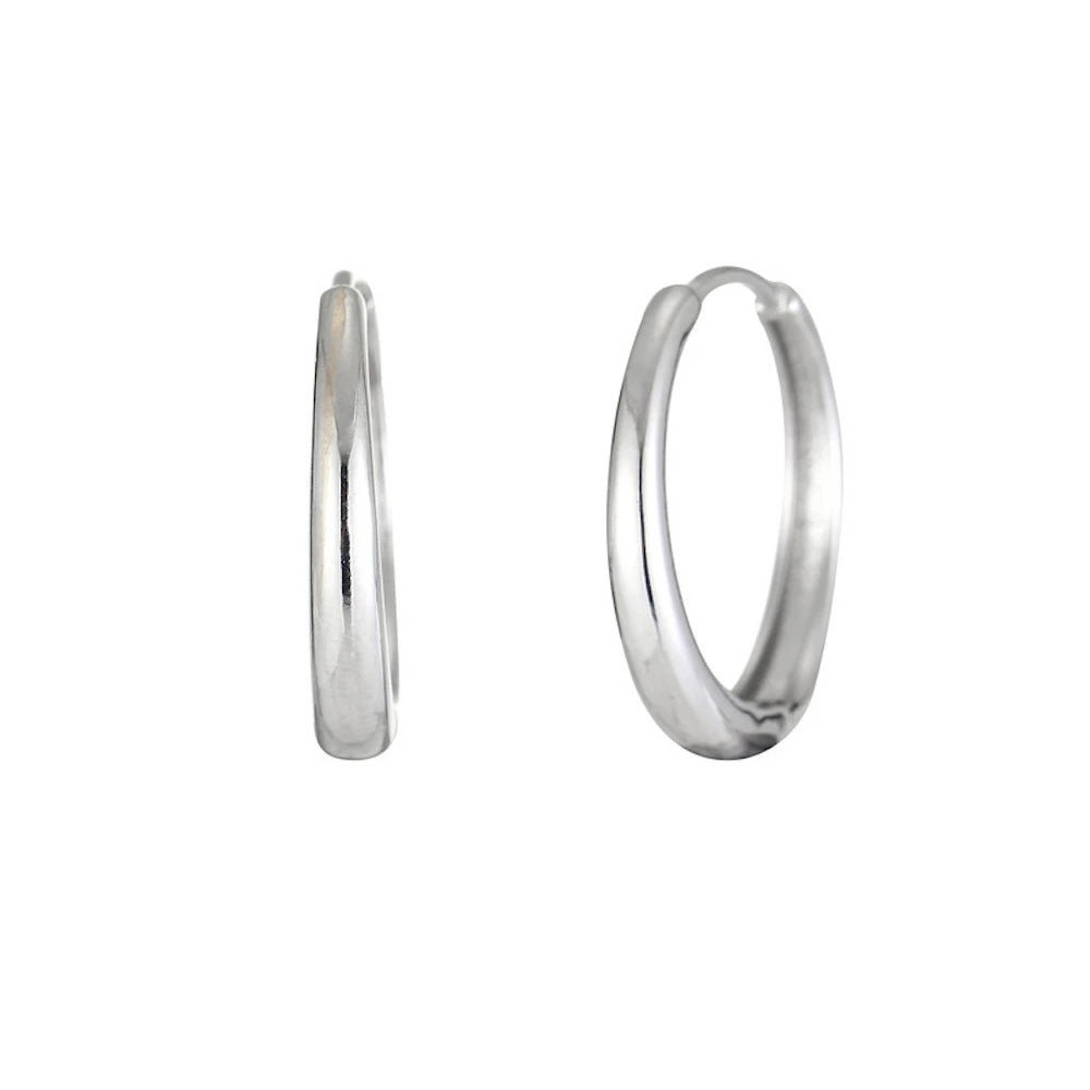 P306 silver925 3size simple silver hoop pierce