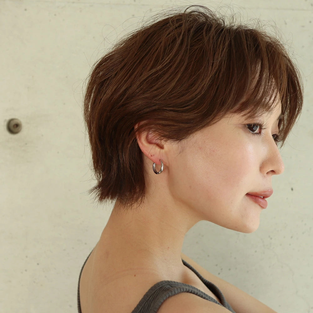 P306 silver925 3size simple silver hoop pierce