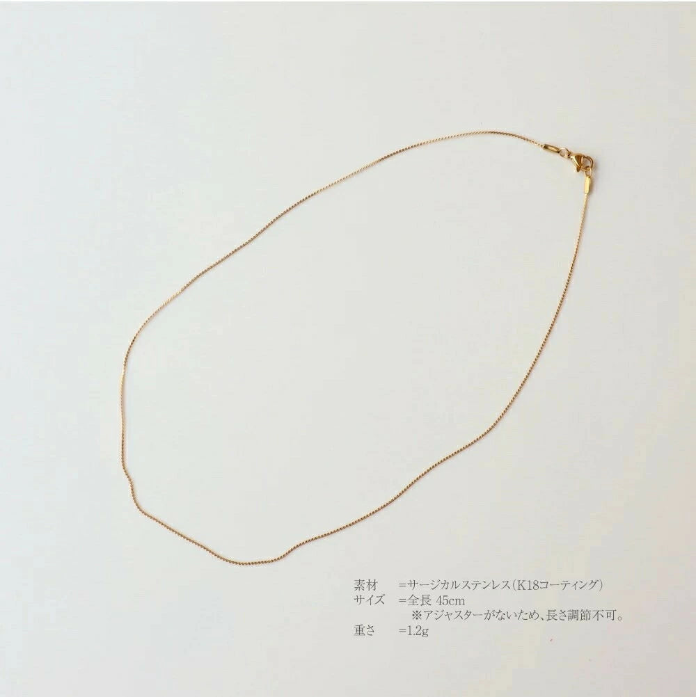 N163 stainless slim necklace