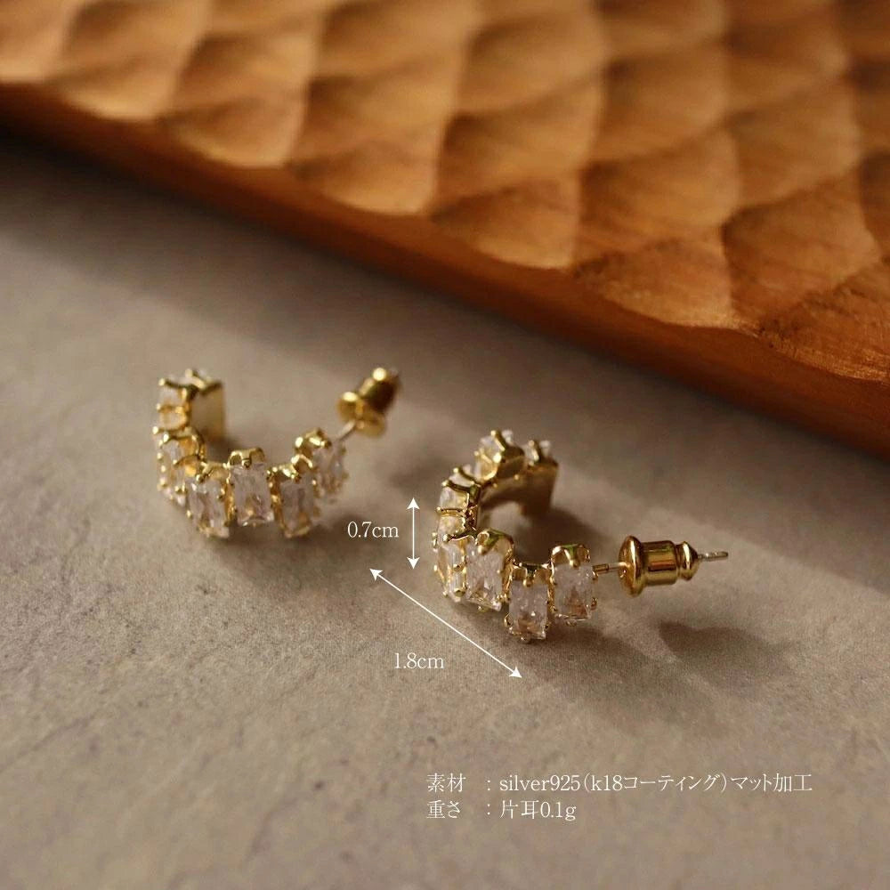 P112 crystal beads half hoop pierce