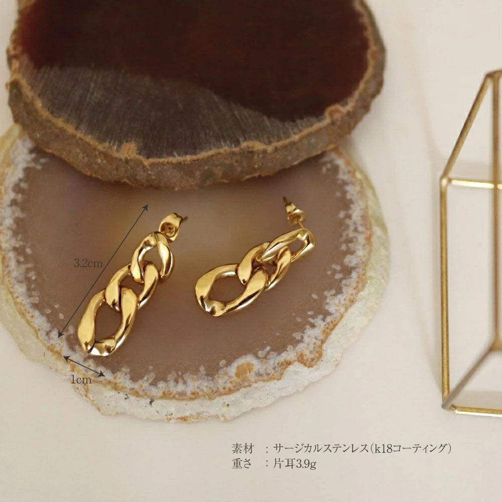 P162 stainless gold chain pierce