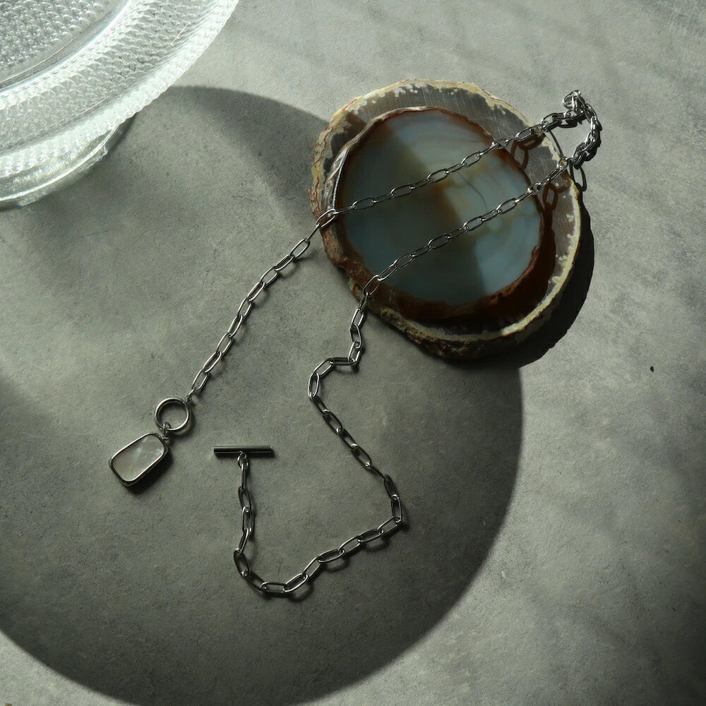 N087 stainless shell necklace