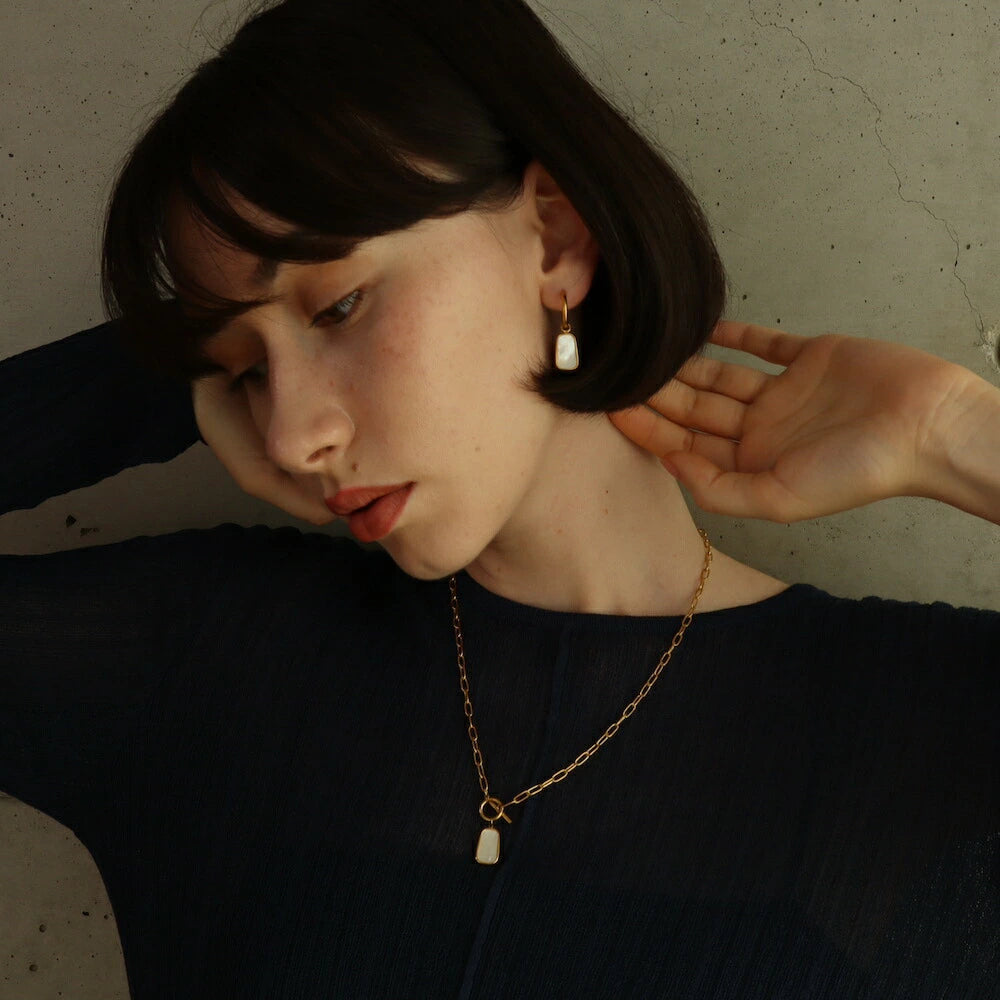 N087 stainless shell necklace