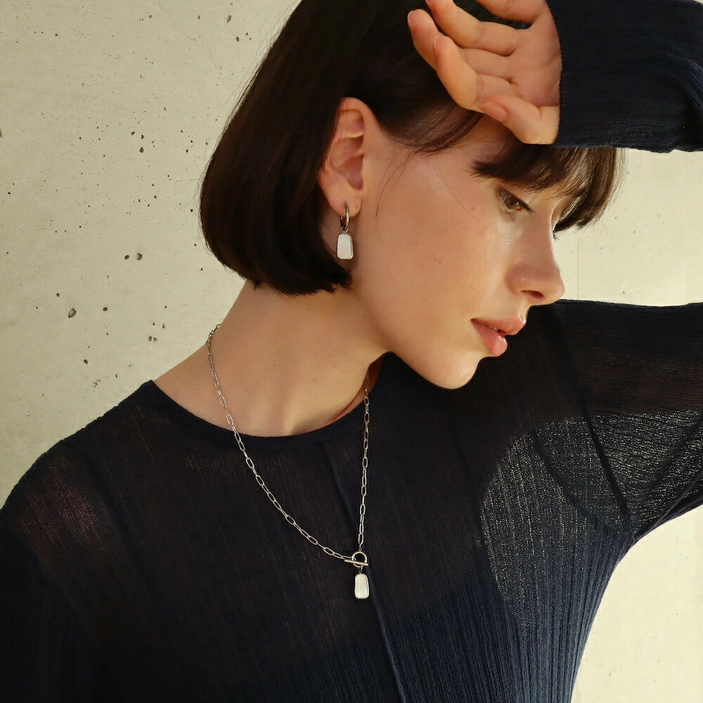 N087 stainless shell necklace