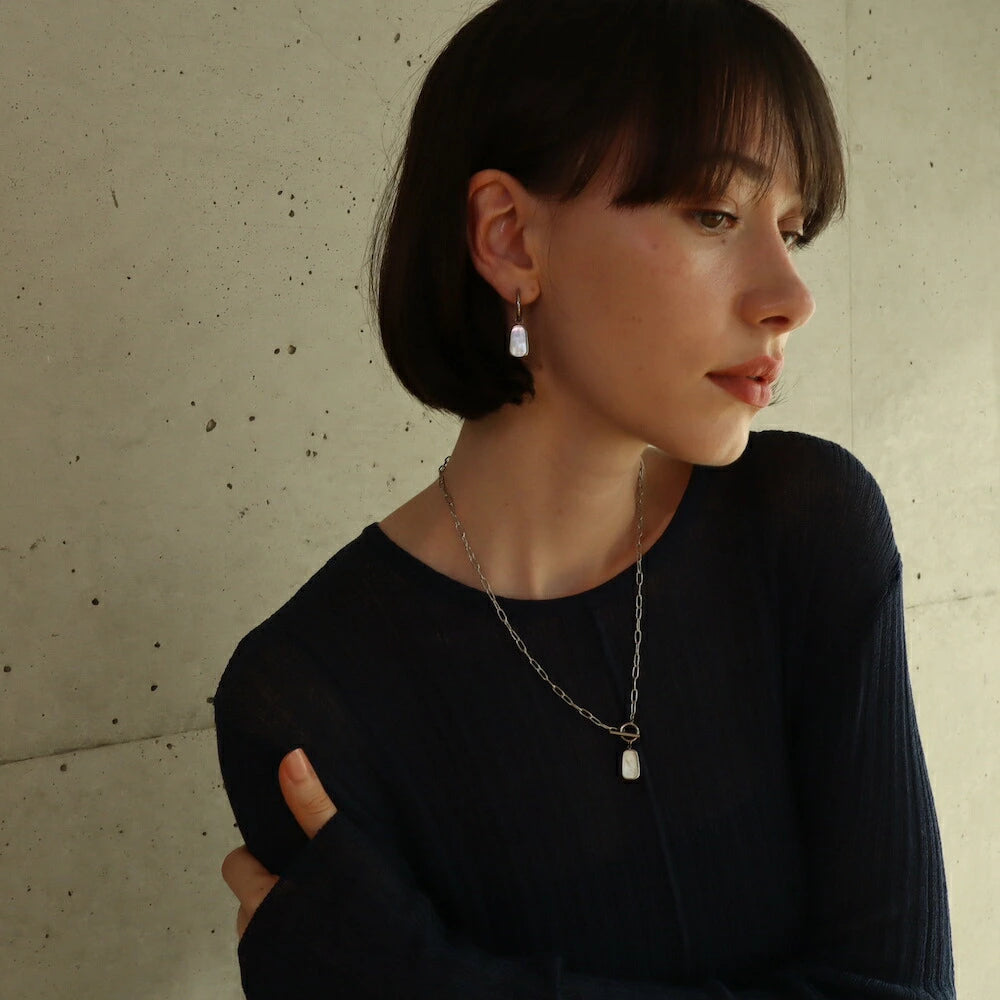 N087 stainless shell necklace