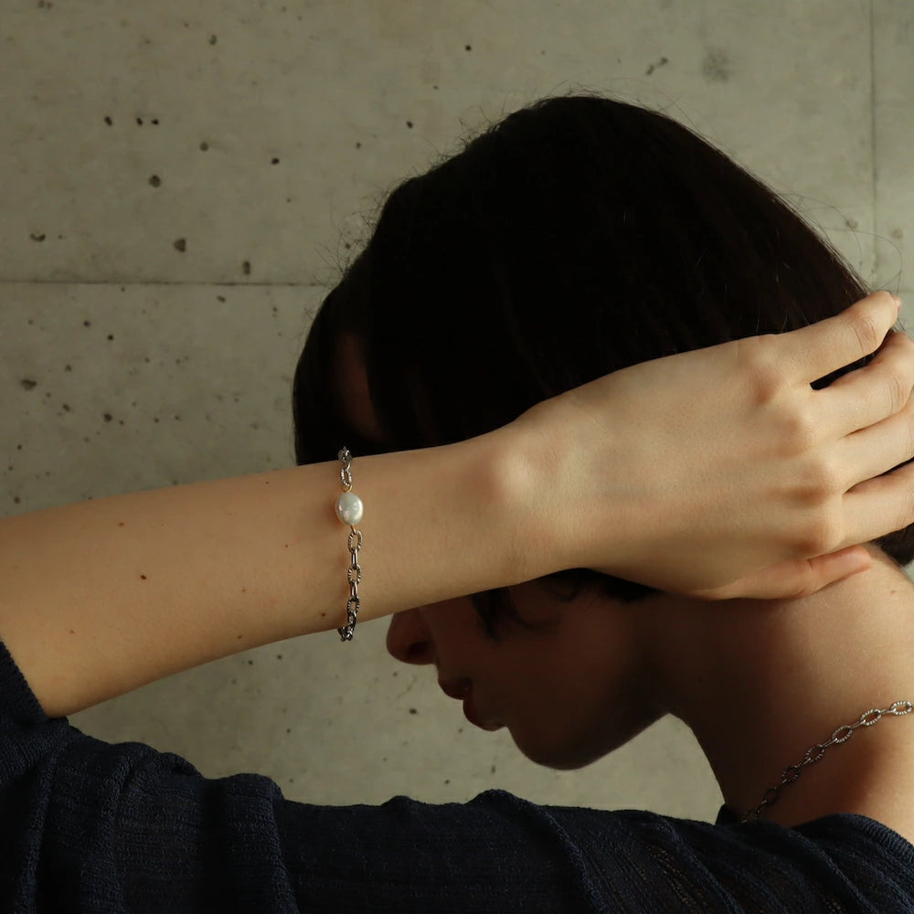 N098 stainless cut chain bracelet