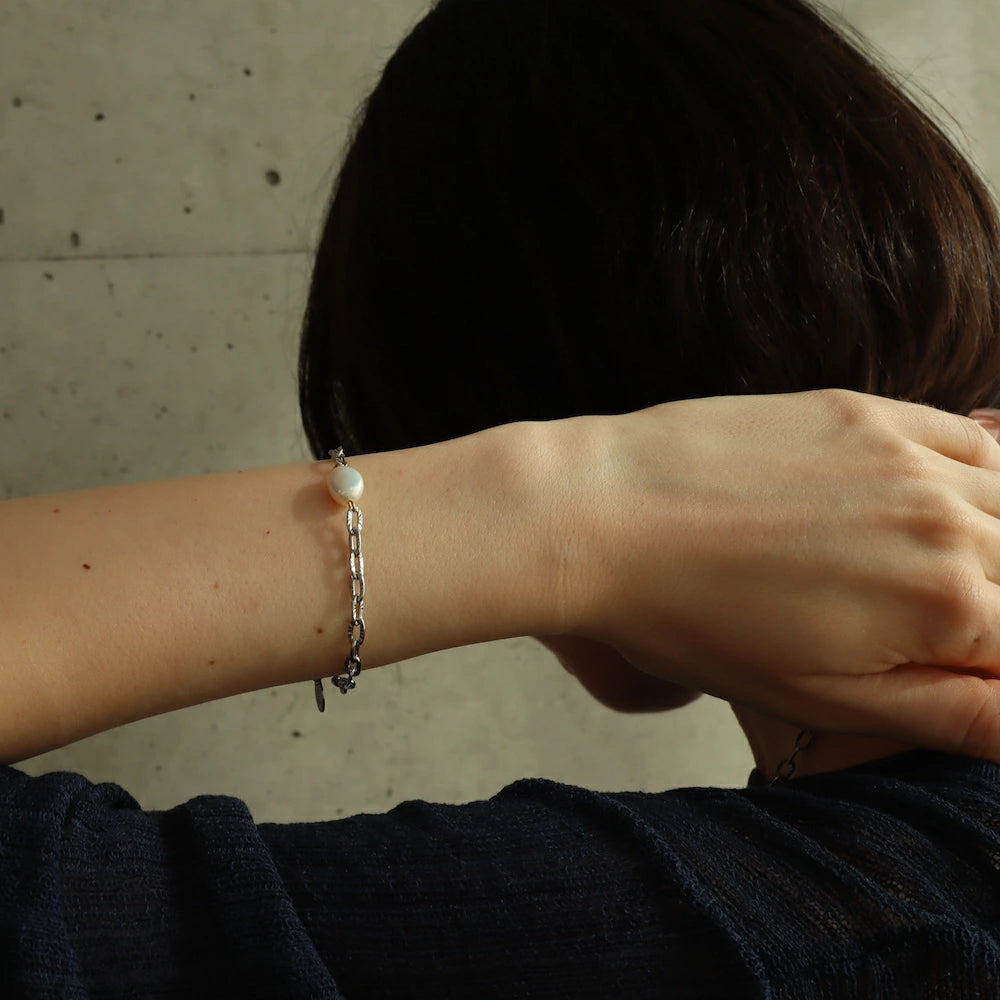 N098 stainless cut chain bracelet