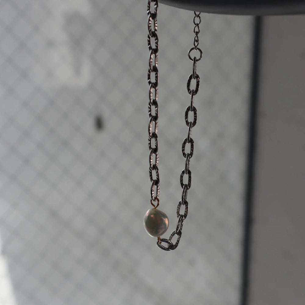 N098 stainless cut chain bracelet