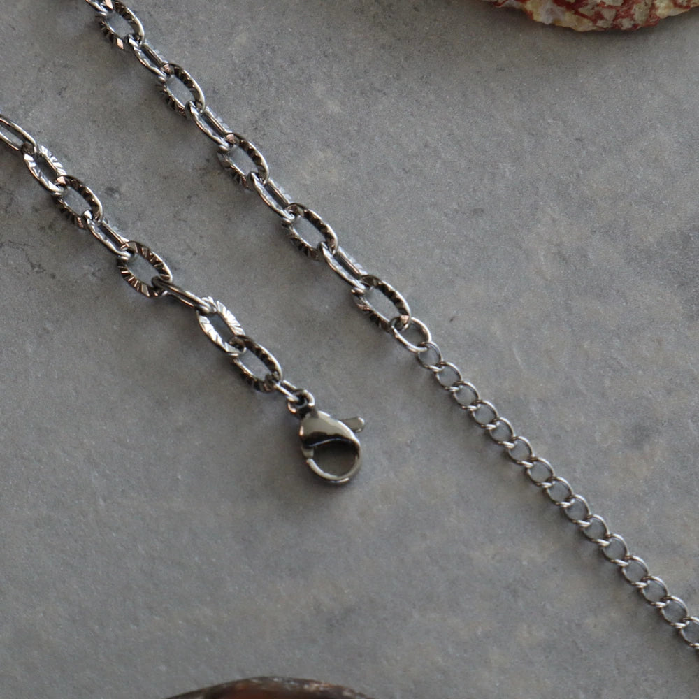 N098 stainless cut chain bracelet