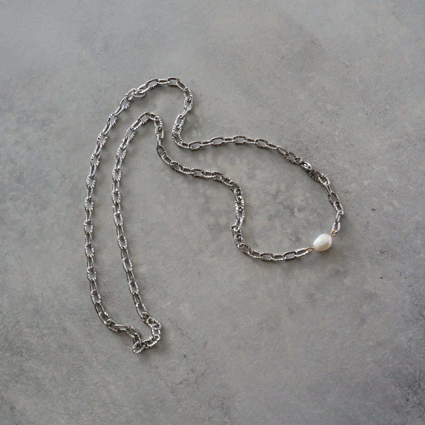 N092 stainless adjustfree cut chain necklace
