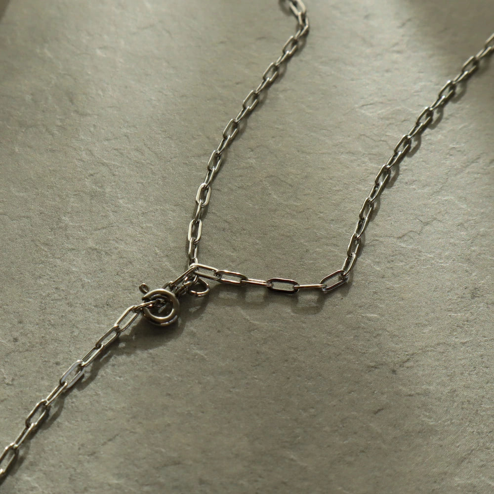 N042 stainless cut ball lariat necklace