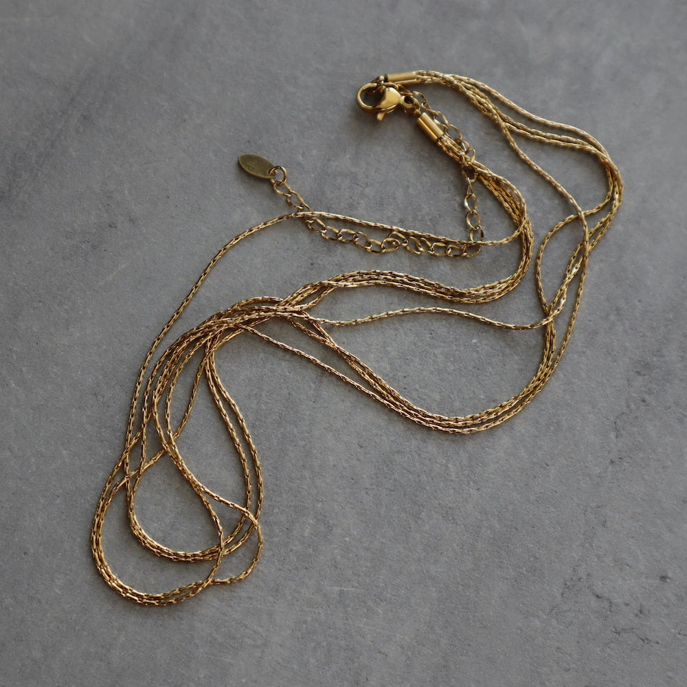 N041 stainless lots of chains necklace