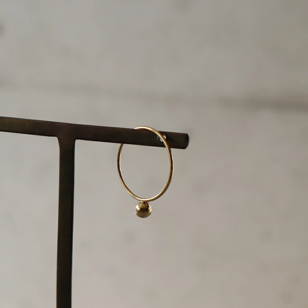 R016 stainless gold ball slim ring
