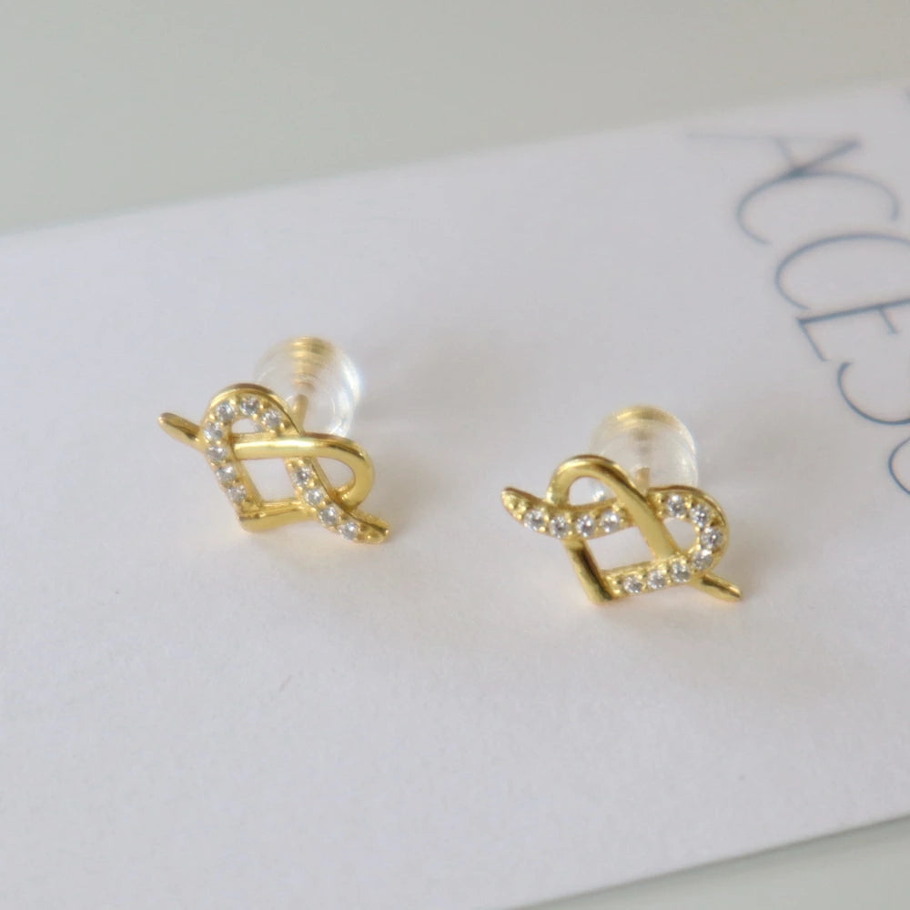 P362 silver925 heart zircon minimum pierce