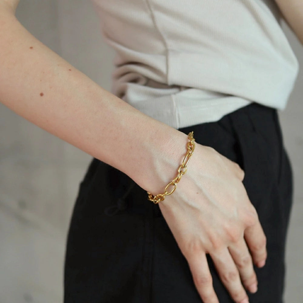N058 stainless cross chain adjust free bracelet