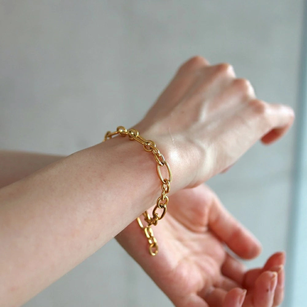 N058 stainless cross chain adjust free bracelet