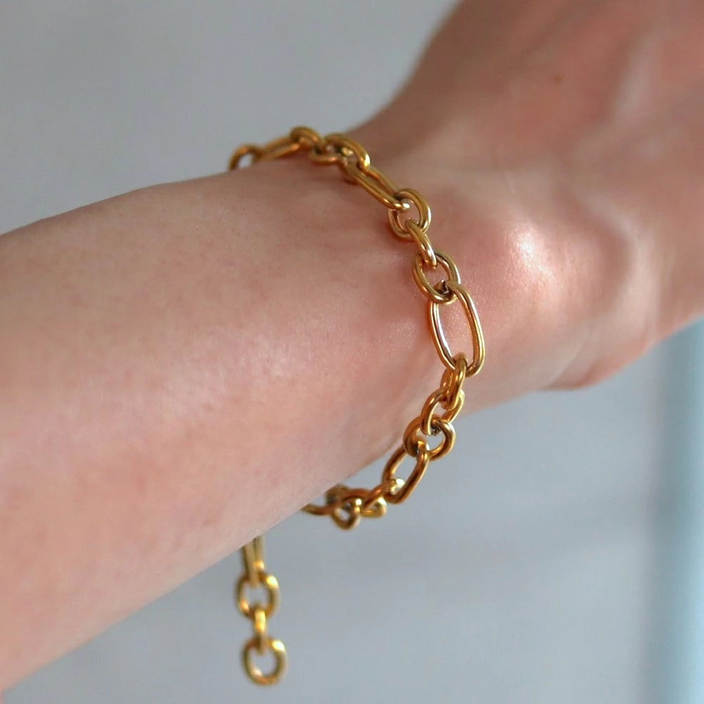 N058 stainless cross chain adjust free bracelet