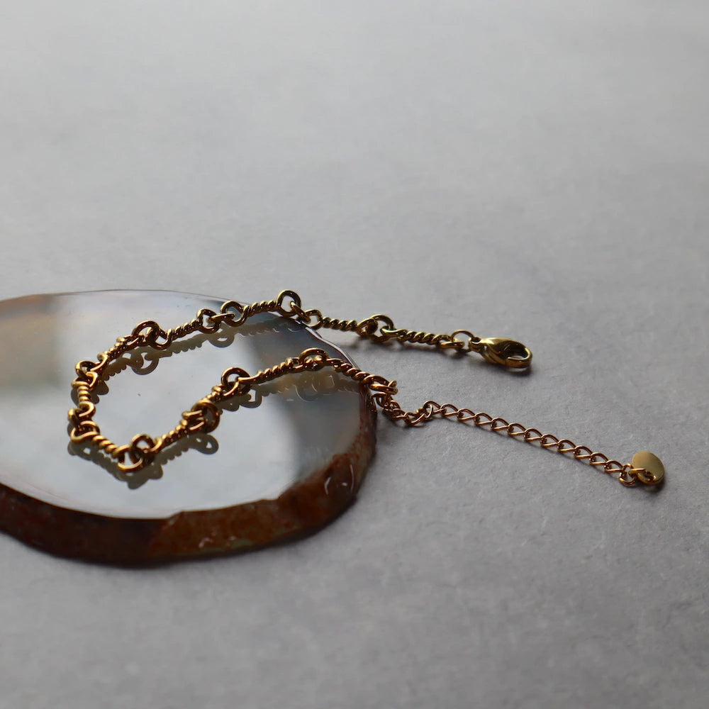 N037 stainless twist connect bracelet