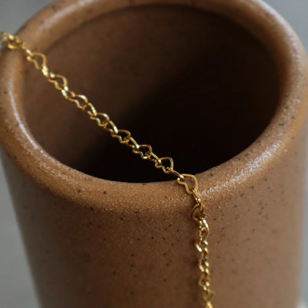 N032 stainless heart chain adjustfree bracelet