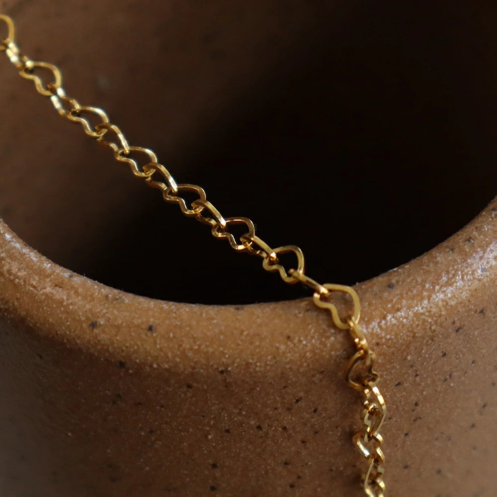 N032 stainless heart chain adjustfree bracelet