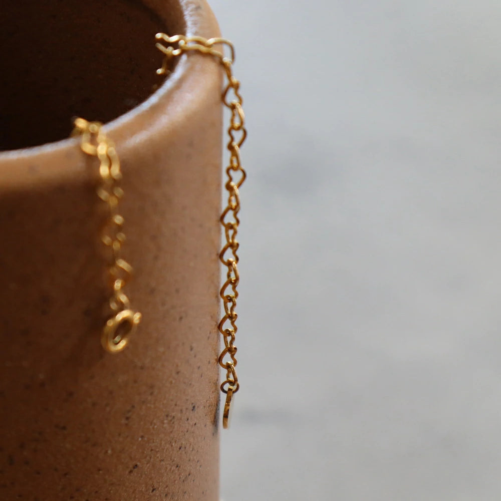 N032 stainless heart chain adjustfree bracelet