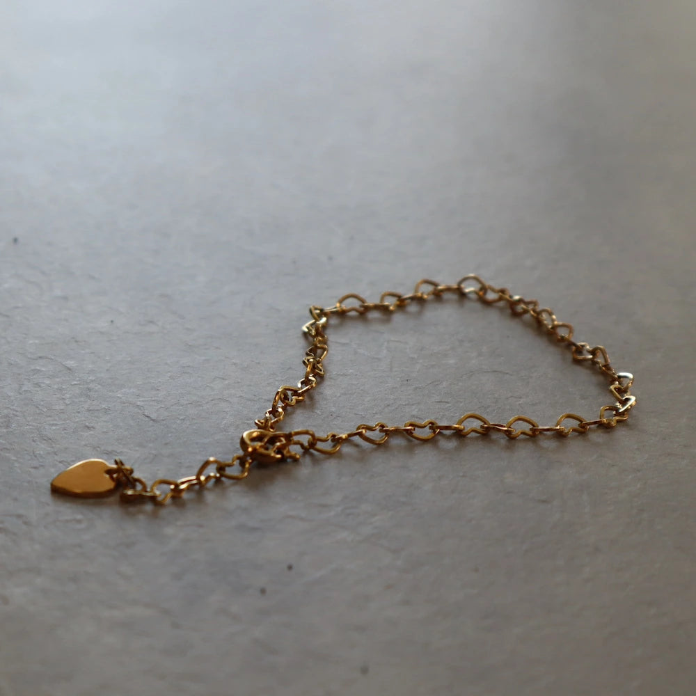 N032 stainless heart chain adjustfree bracelet