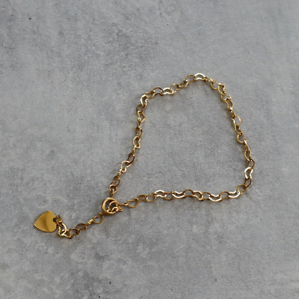 N032 stainless heart chain adjustfree bracelet