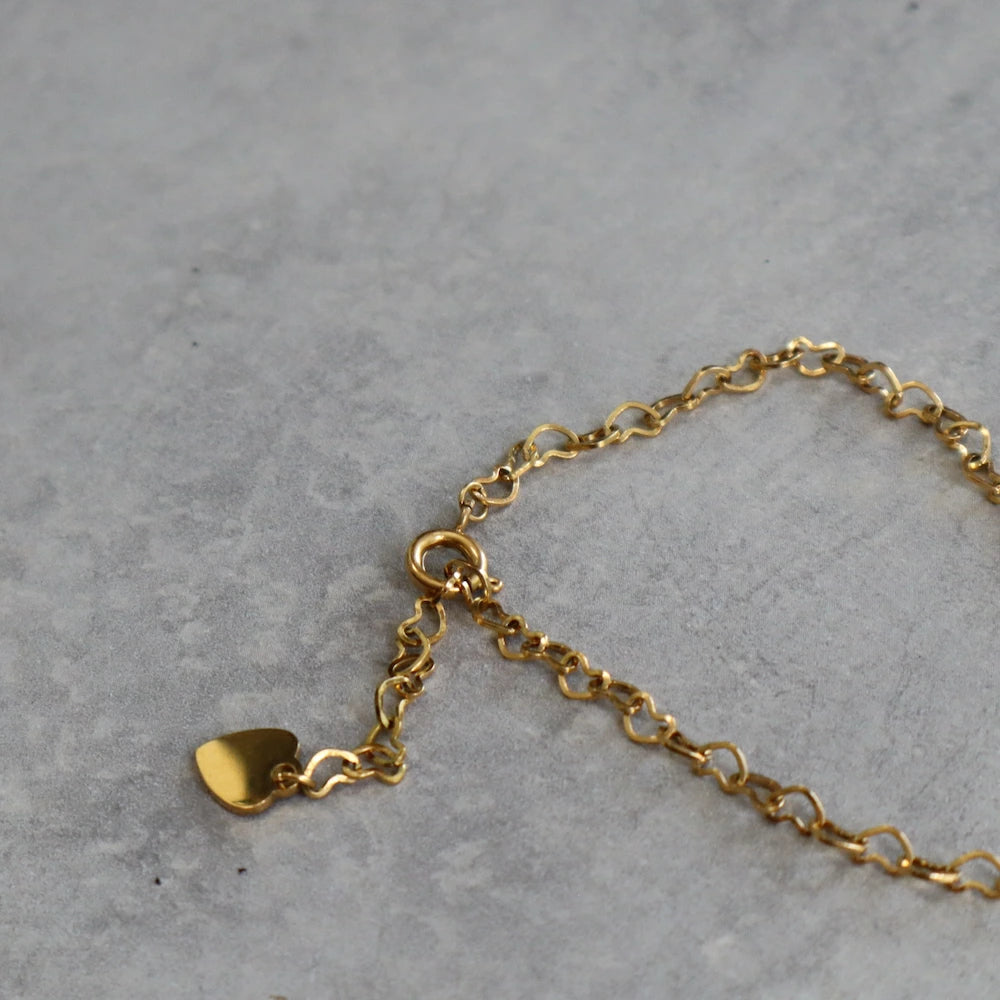 N032 stainless heart chain adjustfree bracelet