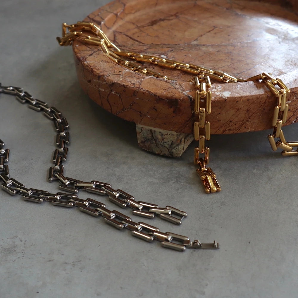 N073 stainless chain oversized necklace