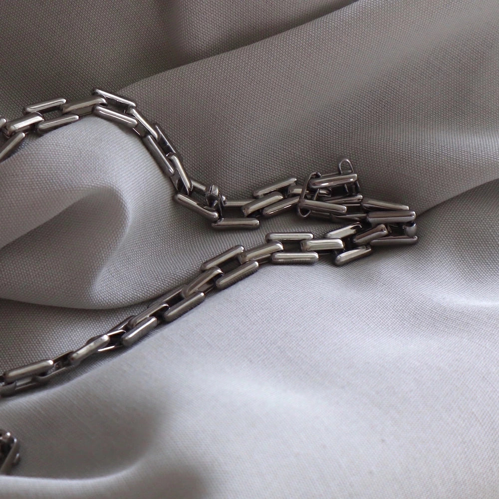 N073 stainless chain oversized necklace