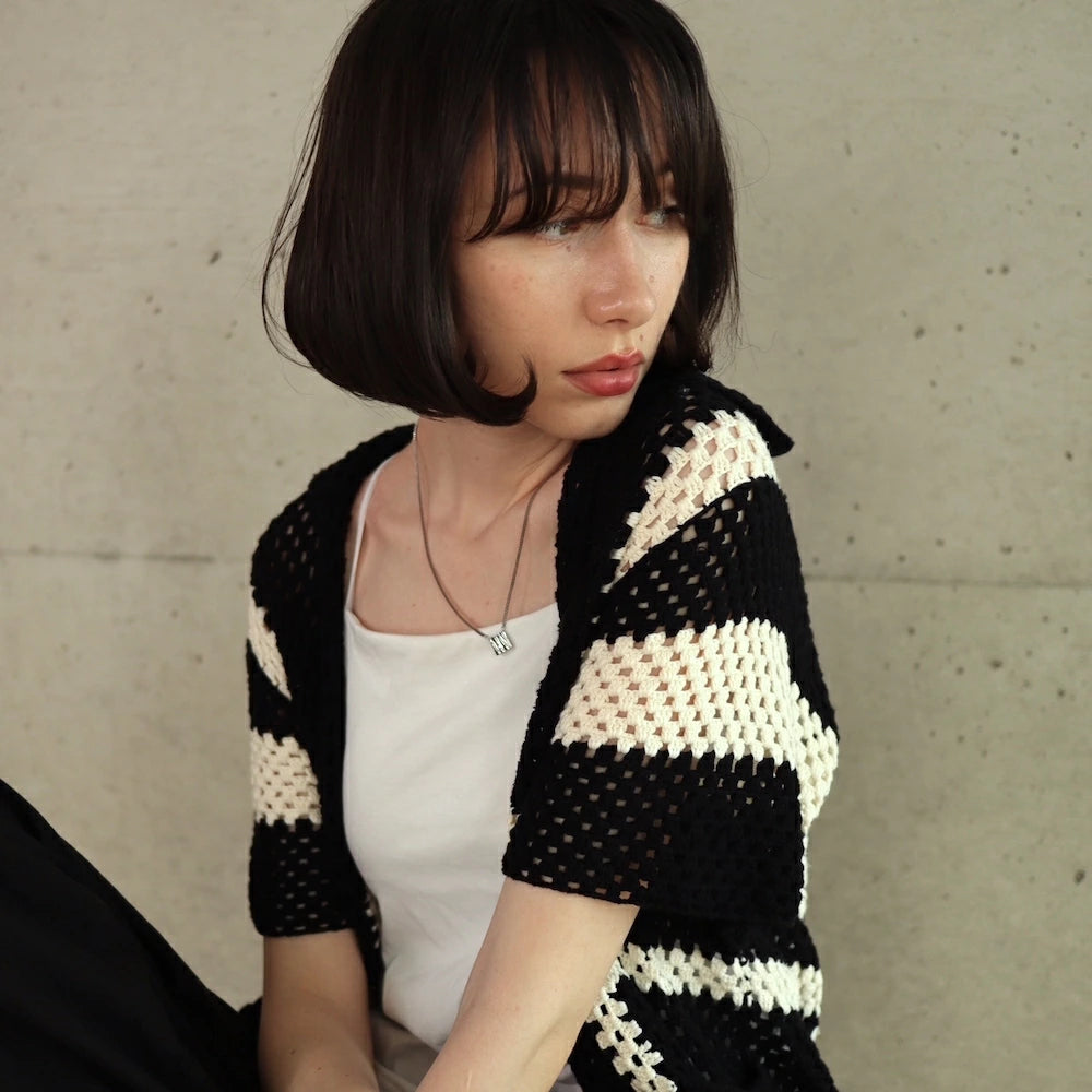 N029 stainless square chain necklace