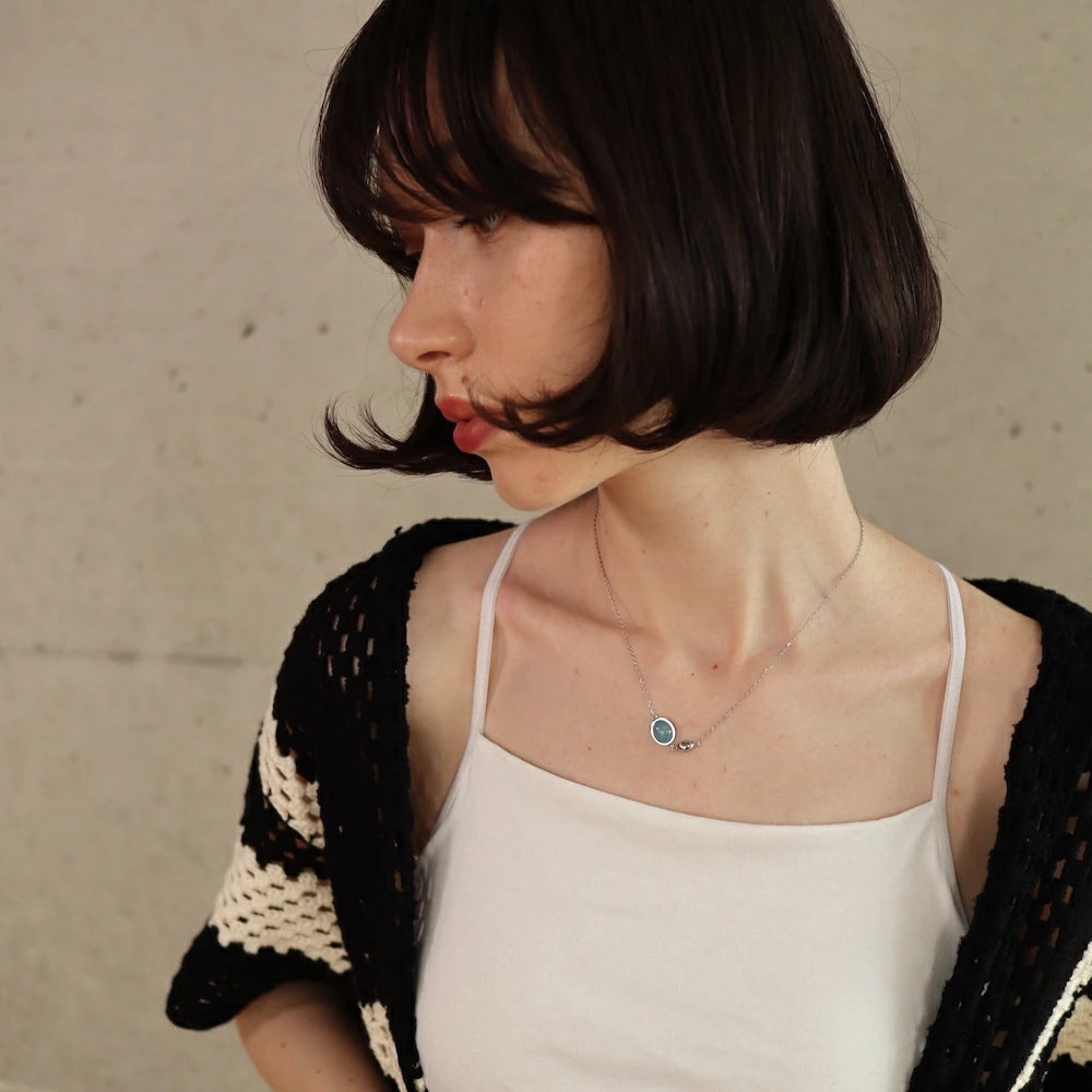 N115 stainless color crystal necklace
