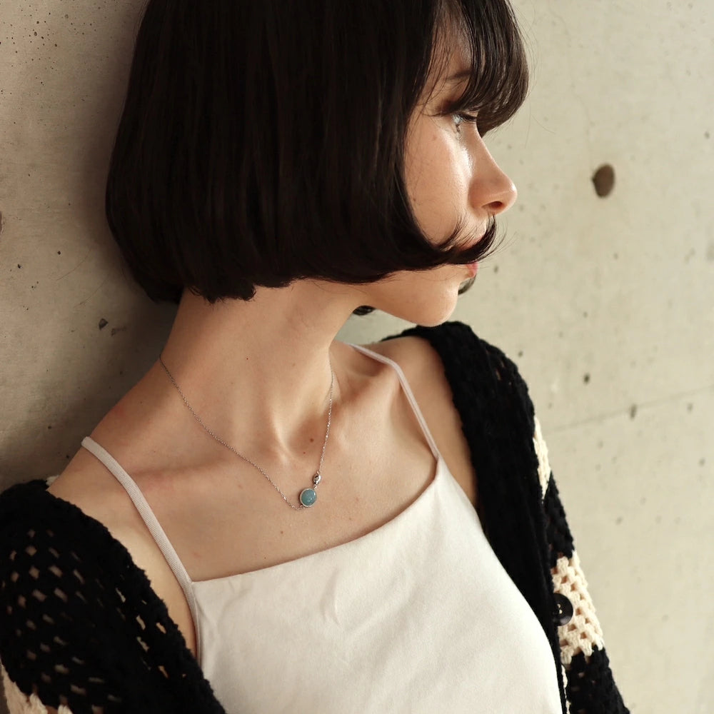N115 stainless color crystal necklace