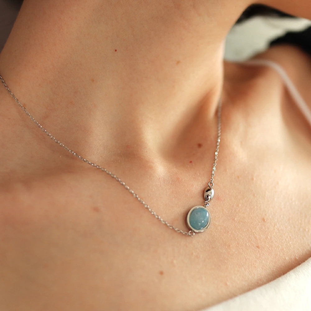 N115 stainless color crystal necklace