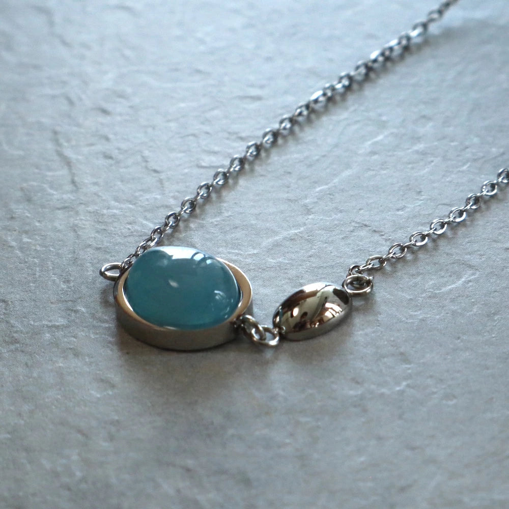 N115 stainless color crystal necklace