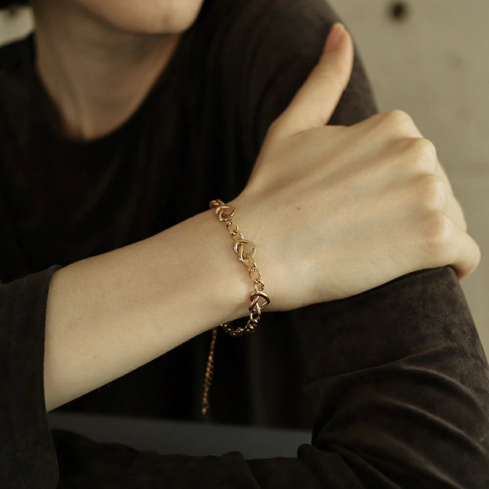 N123 stainless 3type chain bracelet