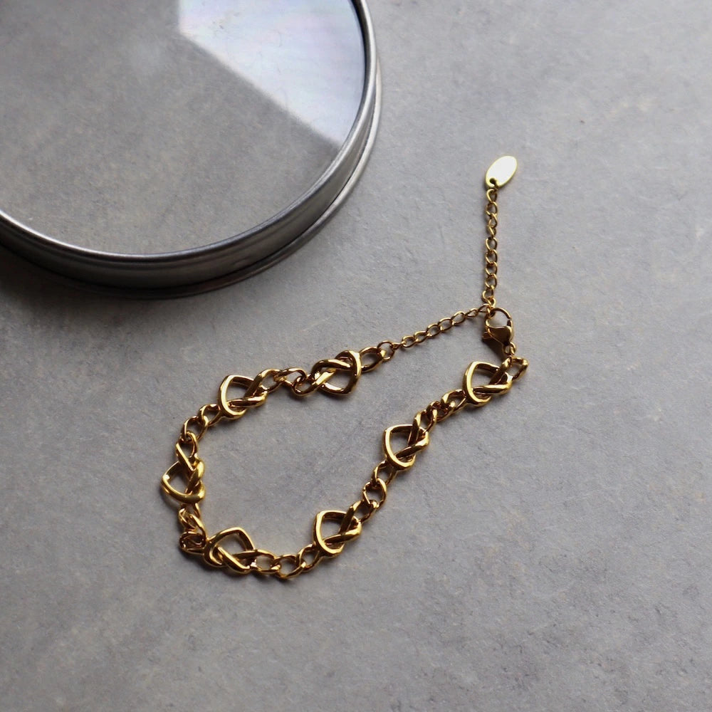 N123 stainless 3type chain bracelet