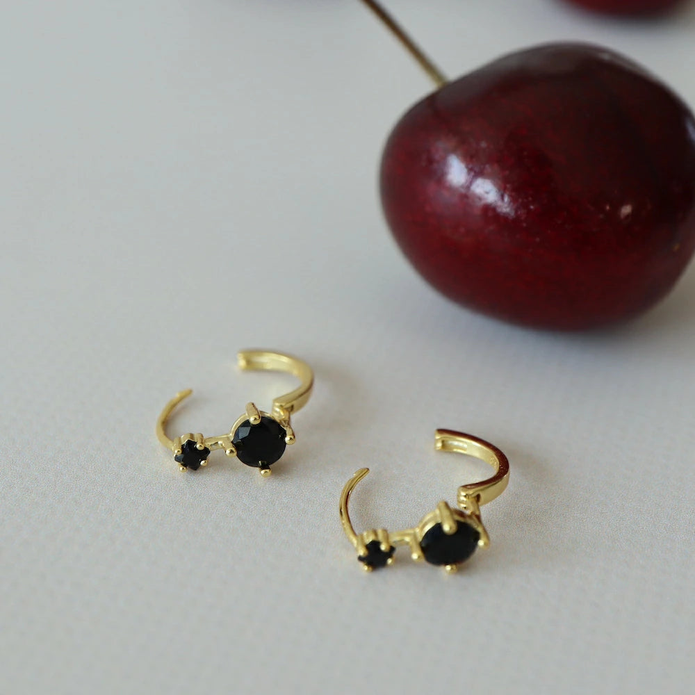 P099 silver925 zirconia line minimum hoop pierce