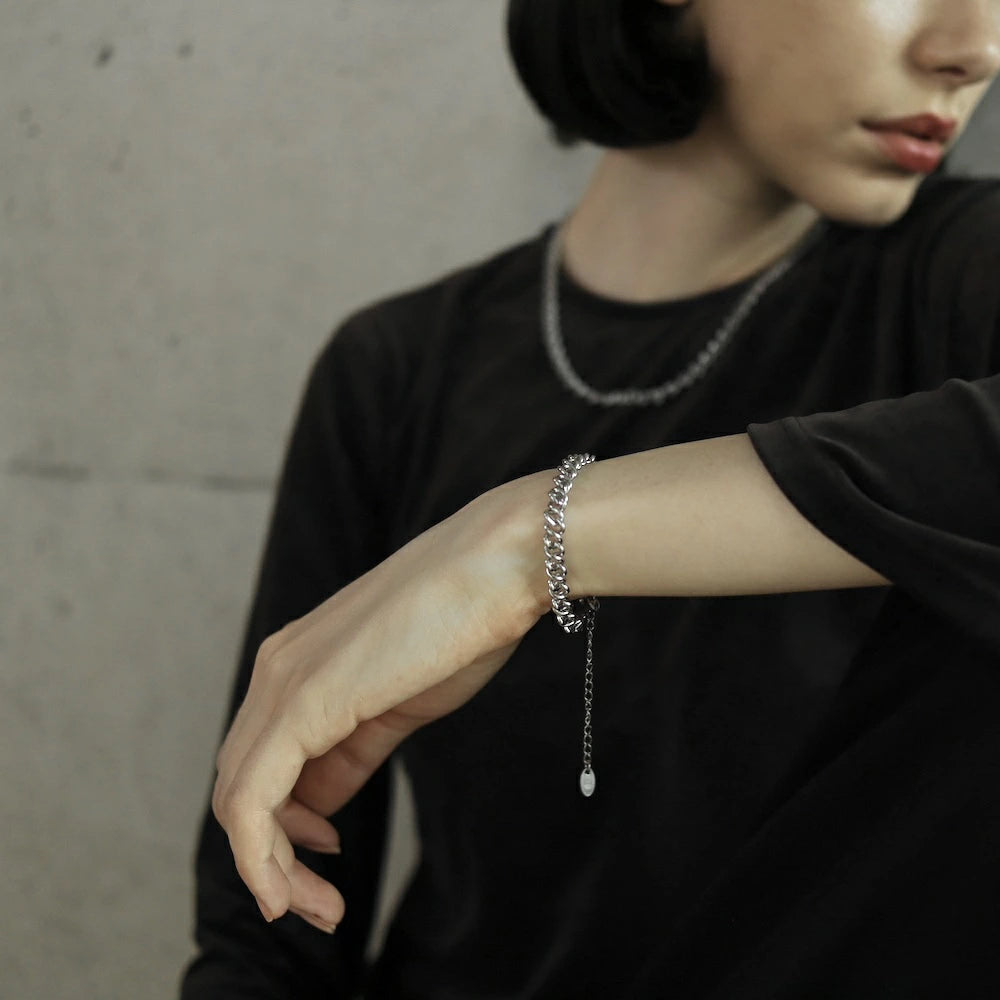 N132 stainless spiral chain bracelet