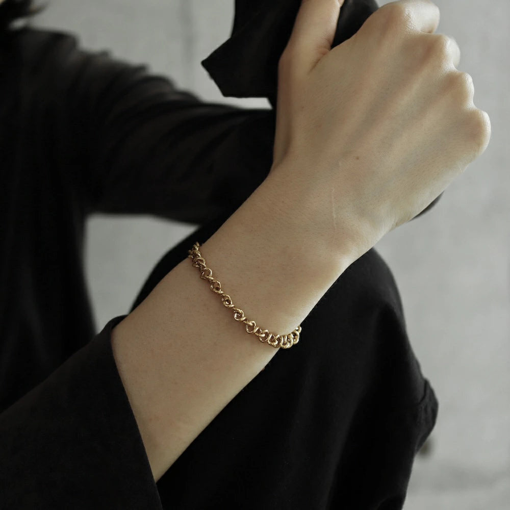 N132 stainless spiral chain bracelet