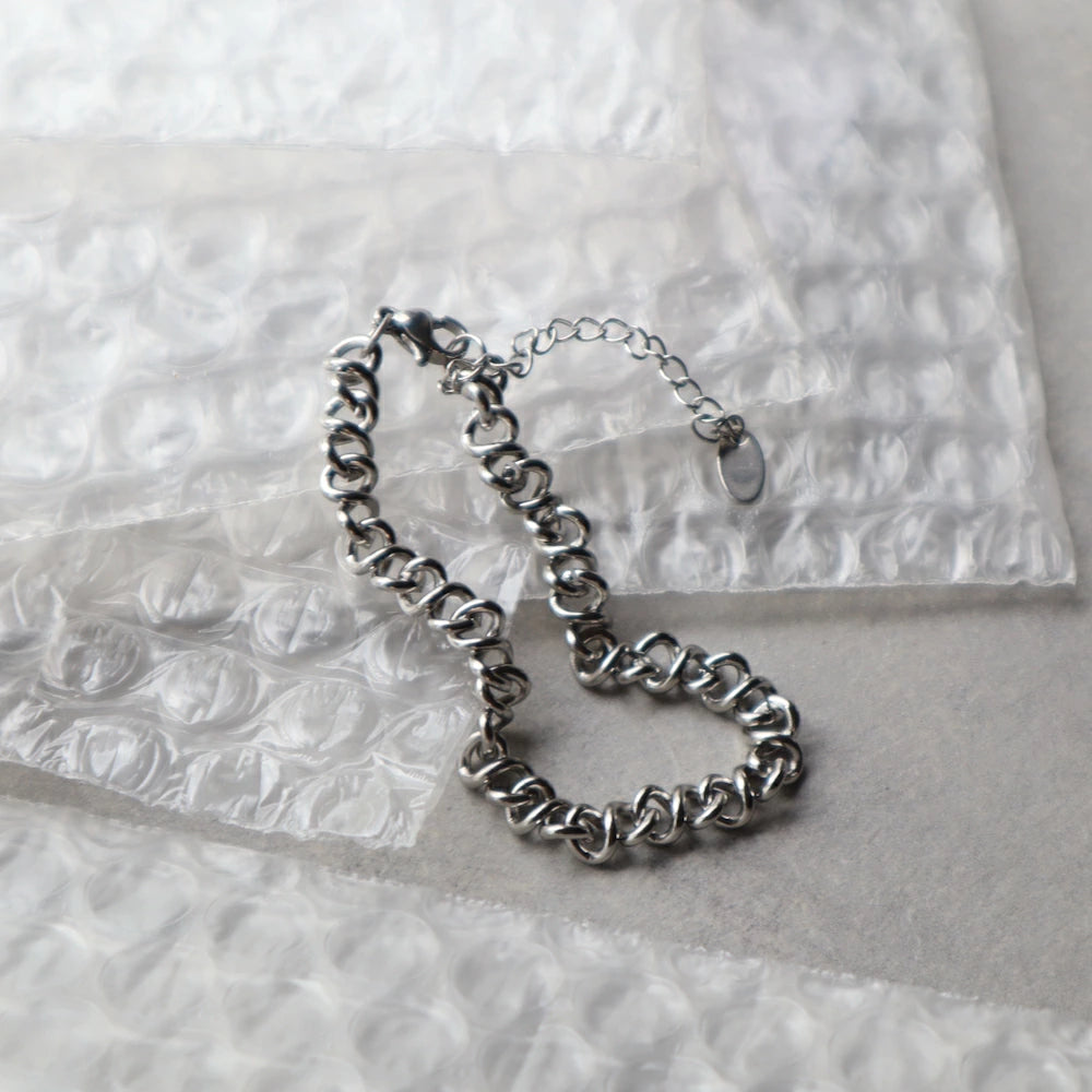 N132 stainless spiral chain bracelet