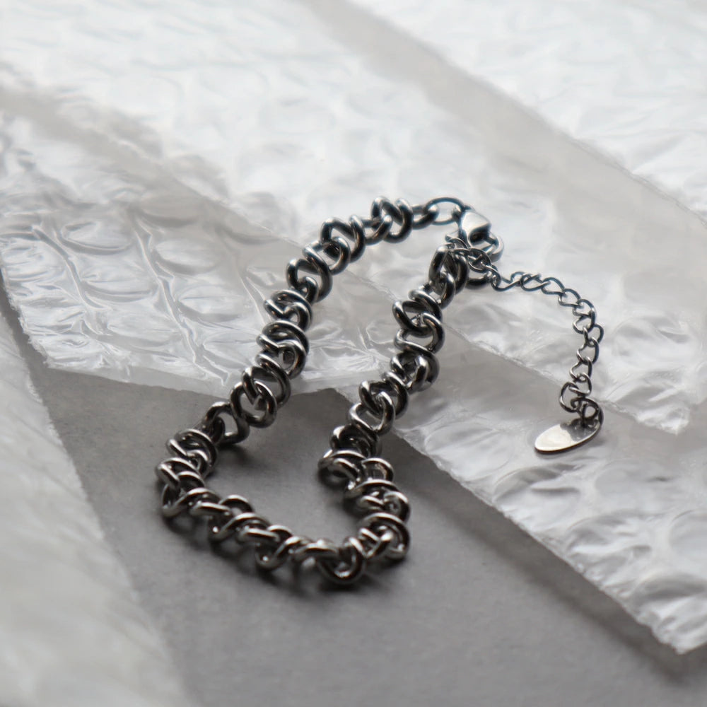 N132 stainless spiral chain bracelet